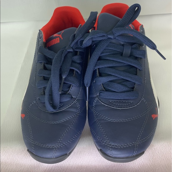 puma blue and red sneakers